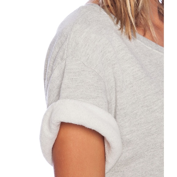 Pam & Gela Heather Gray Short Sleeve Sweatshirt - Picture 4 of 11